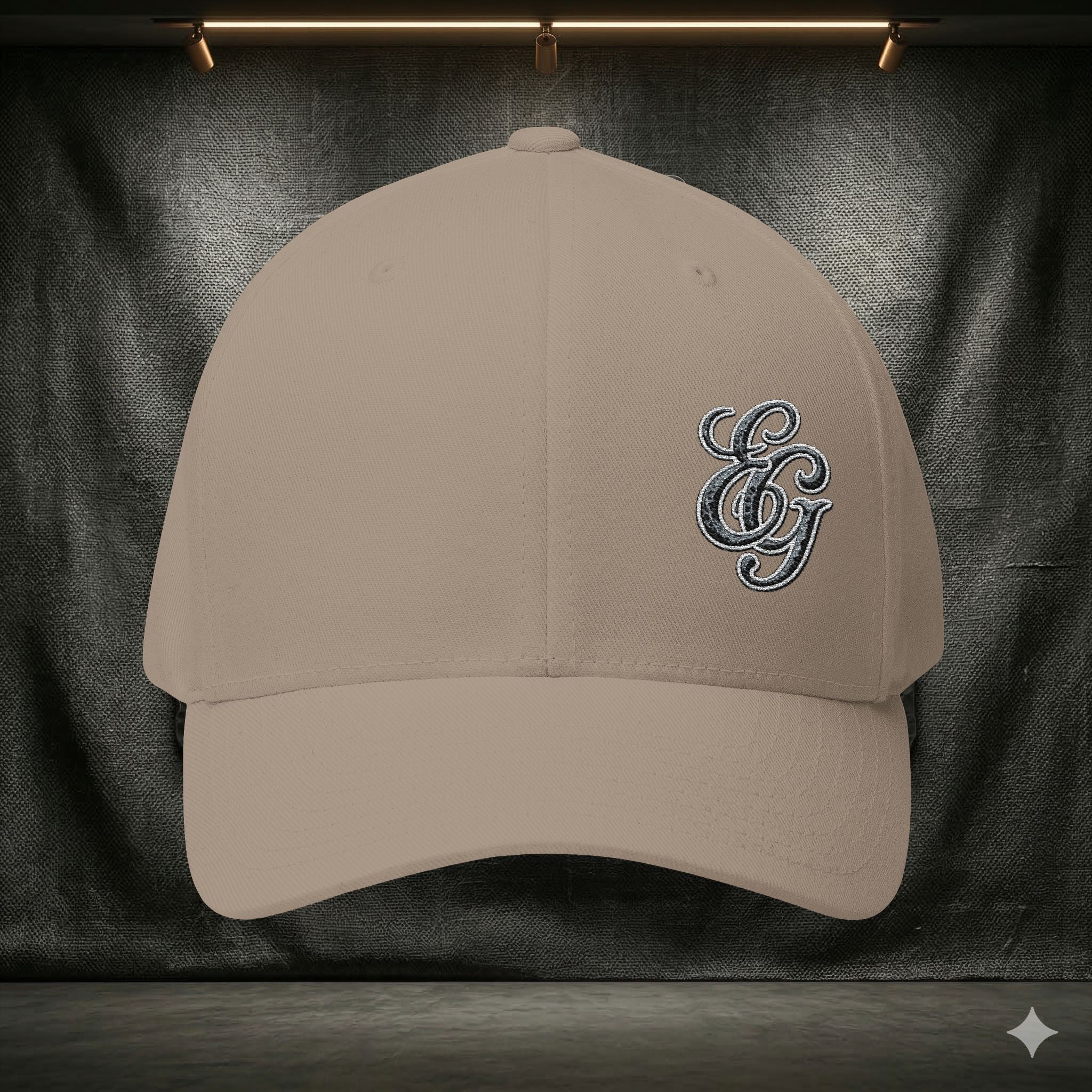 EARNED GROUND FLEX FIT — Elegant Script 'E & G' LOGO BALL CAP