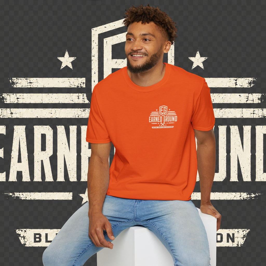 EARNED GROUND "BLUE COLLAR DIVISION" Coastal Calm Graphic T-Shirt