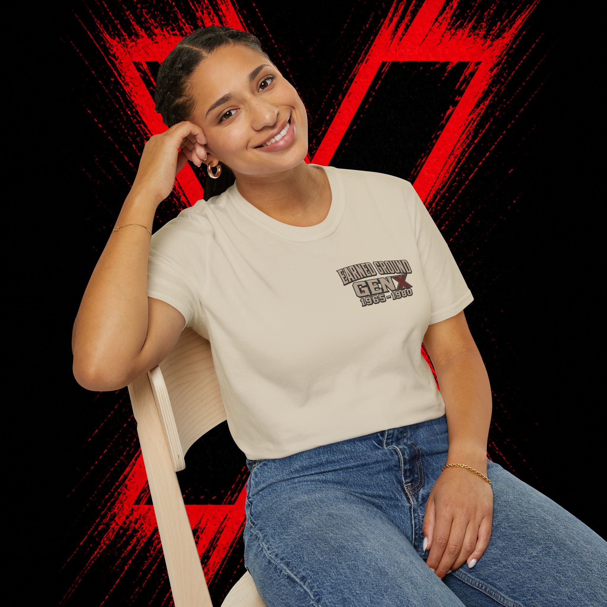 Earned Ground Gen X 1965–1980 Retro Vintage Tee— Gen X 1965–1980 Retro Vintage Tee
