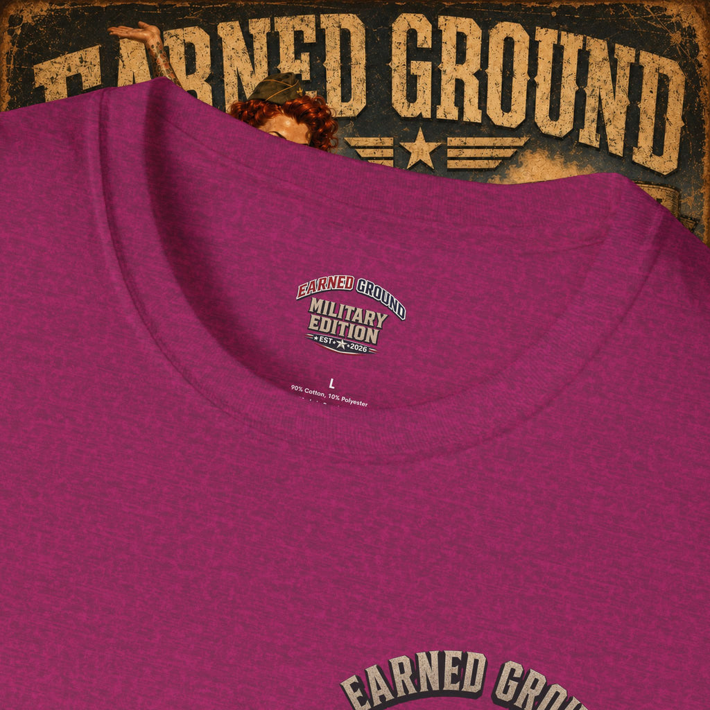 Earned Ground Veteran Division T‑Shirt —"LILY PINUP" VINTAGE SERVICE DIVISON