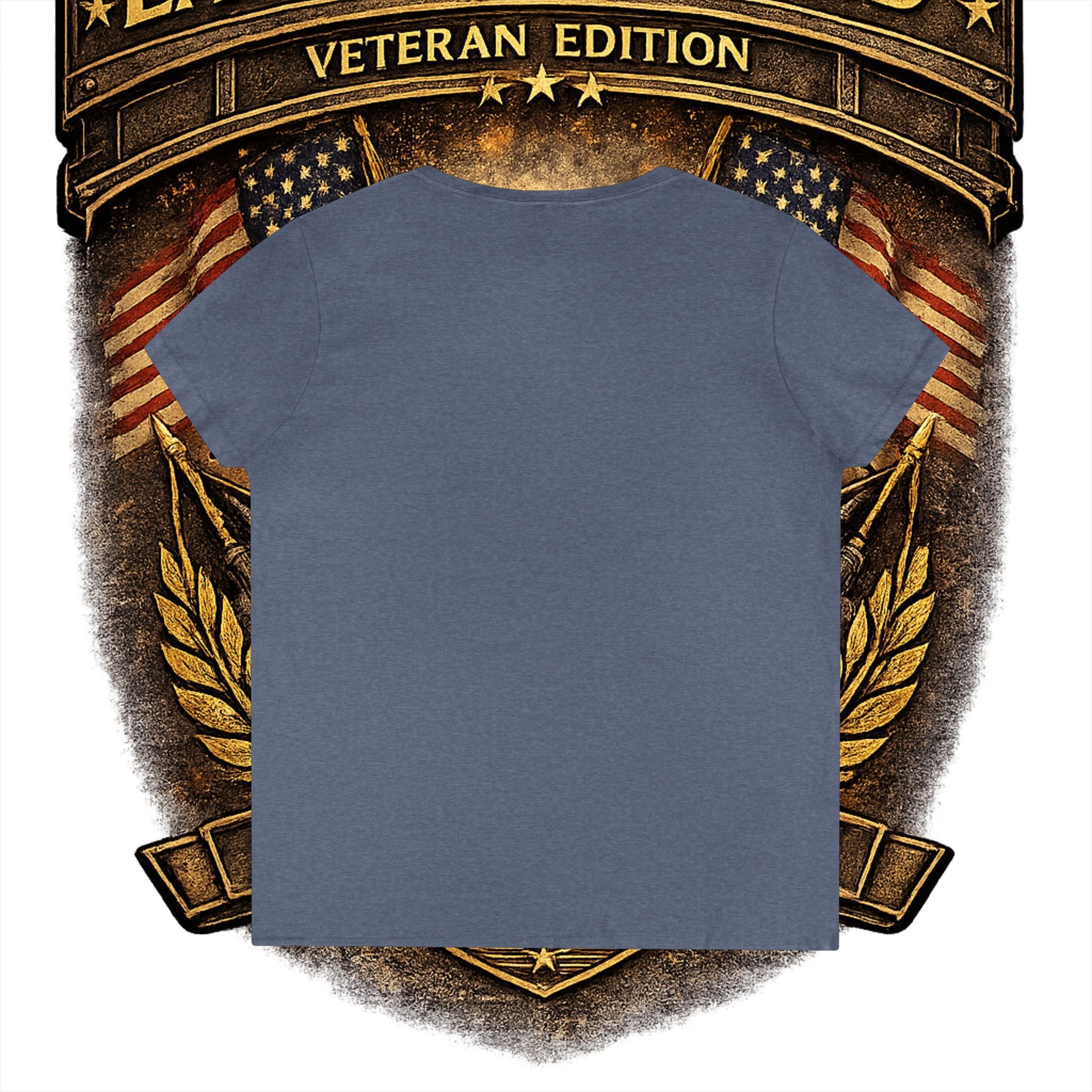 EARNED GROUND Female Veteran V-Neck T-Shirt — "Female Veteran" Edition"