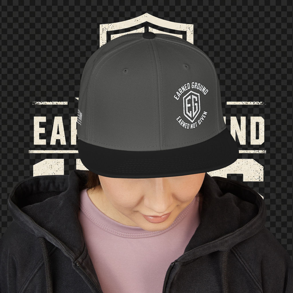 Earned Ground Embroidered Snapback Hat – Respect Is Earned Logo