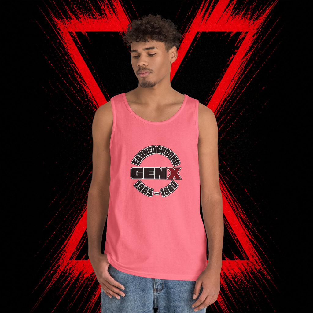 Gen X Tank Top - "Earned Ground" 1965–1980 Retro Logo Tank