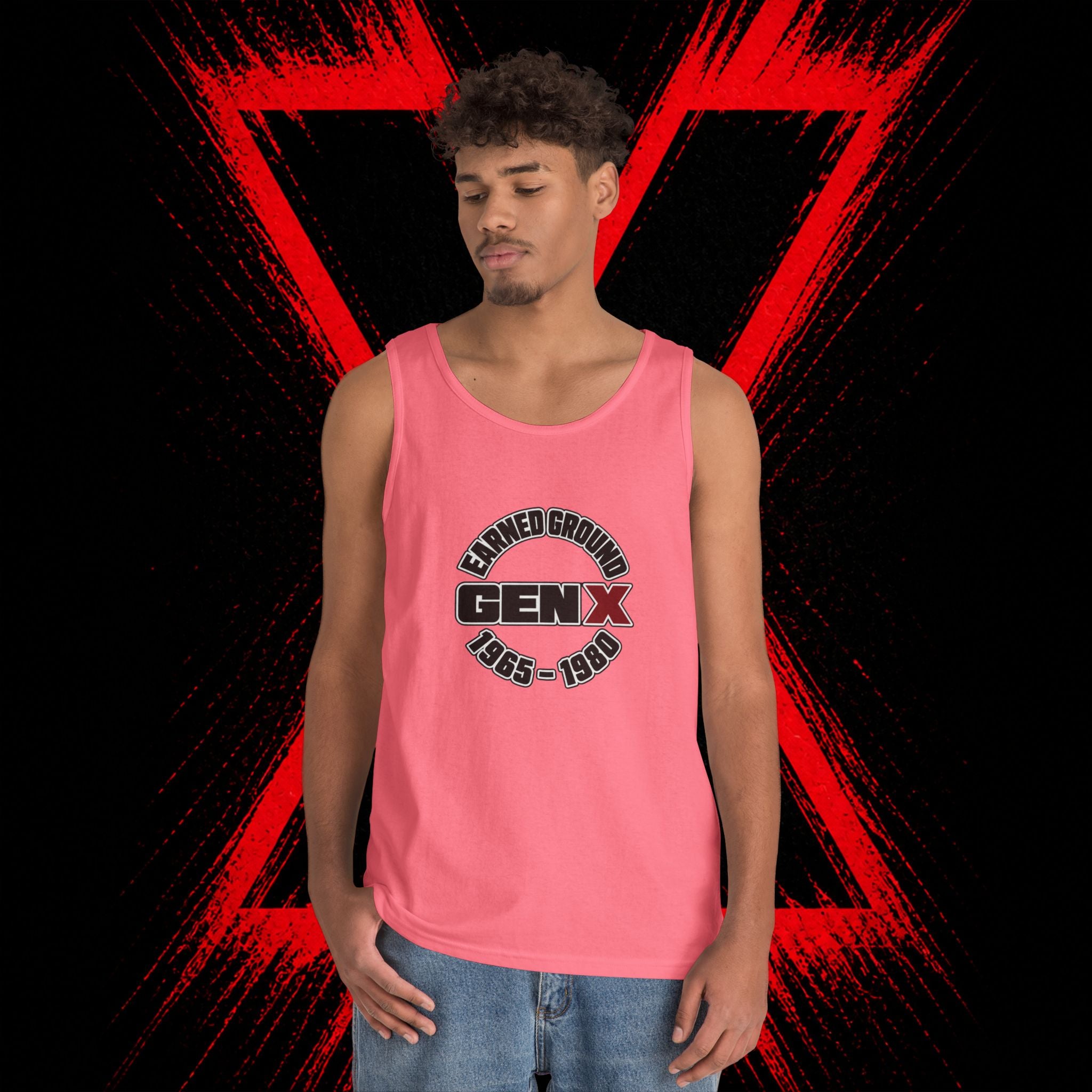 Gen X Tank Top - "Earned Ground" 1965–1980 Retro Logo Tank