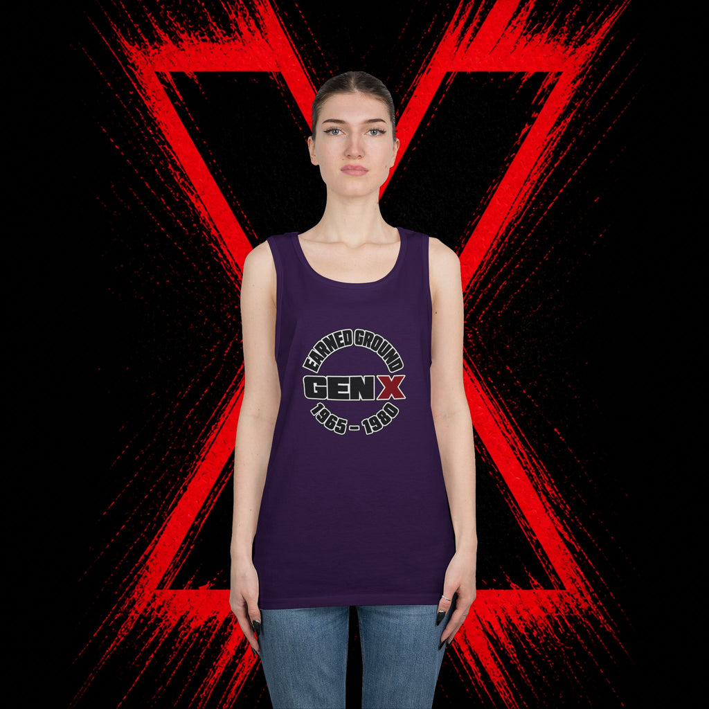 Gen X Tank Top - "Earned Ground" 1965–1980 Retro Logo Tank
