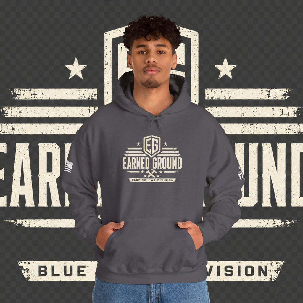 Earned Ground Blue Collar Hoodie – Blue Collar Division Hoodie