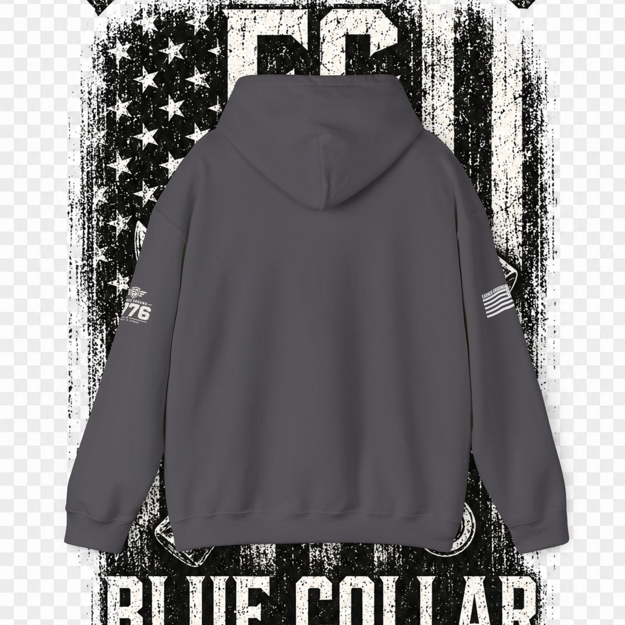 Earned Ground Blue Collar Hoodie – Blue Collar Division Hoodie