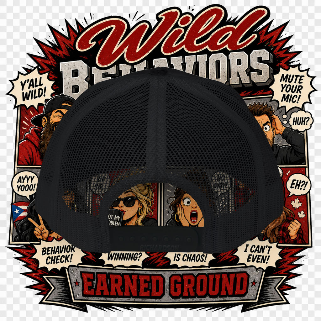 Earned Ground "Wild Behaviors" Richardson 112 – Retro Patch Trucker Hat