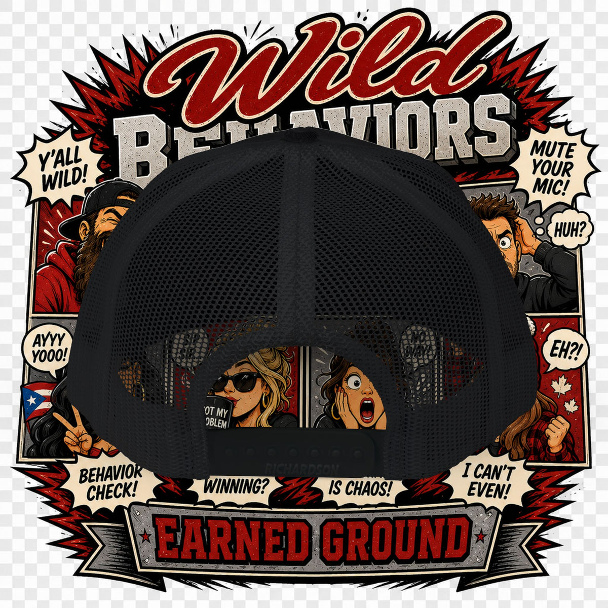 Earned Ground "Wild Behaviors" Richardson 112 – Retro Patch Trucker Hat