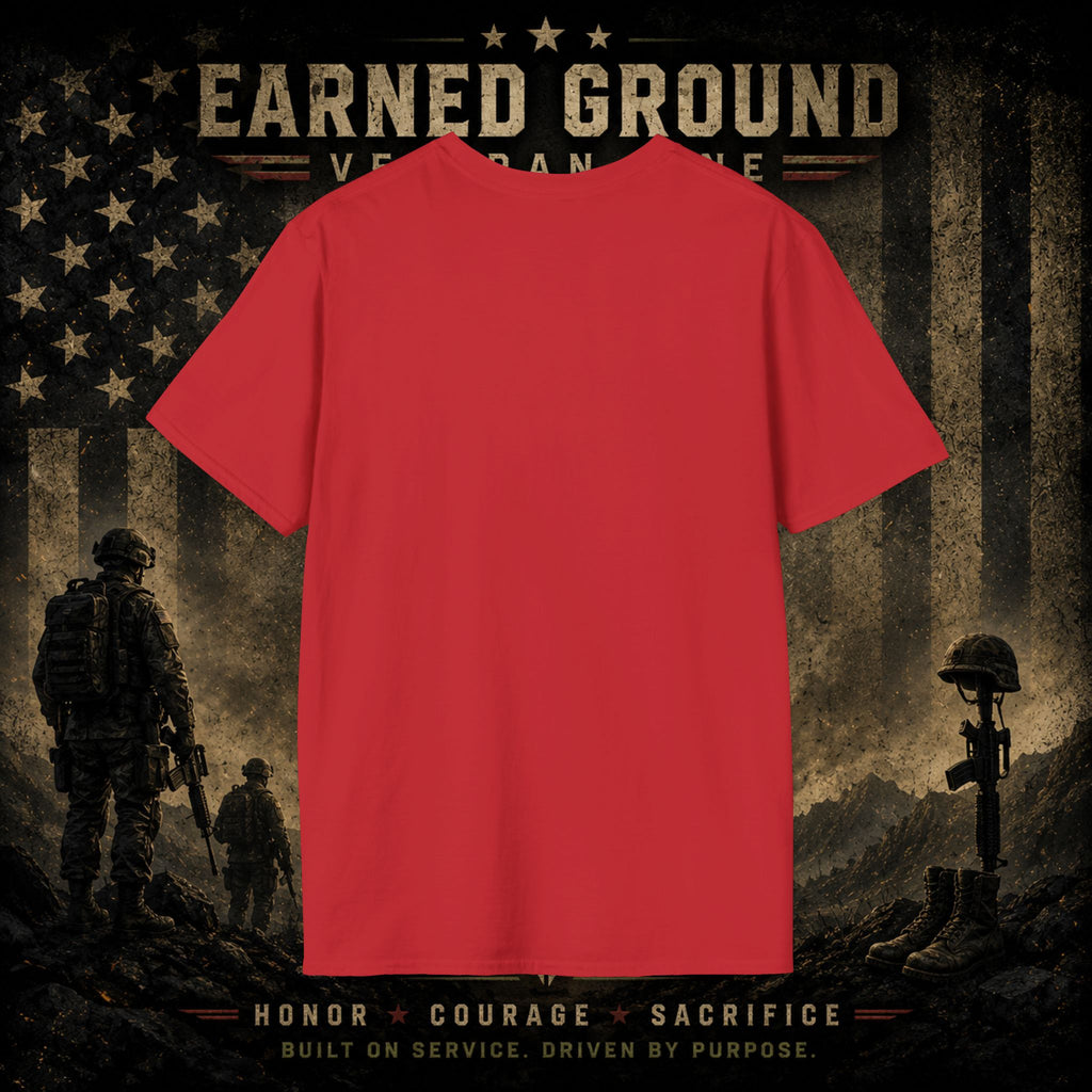 Earned Ground Veteran Division 'Service Built This'— Military Tribute Tee