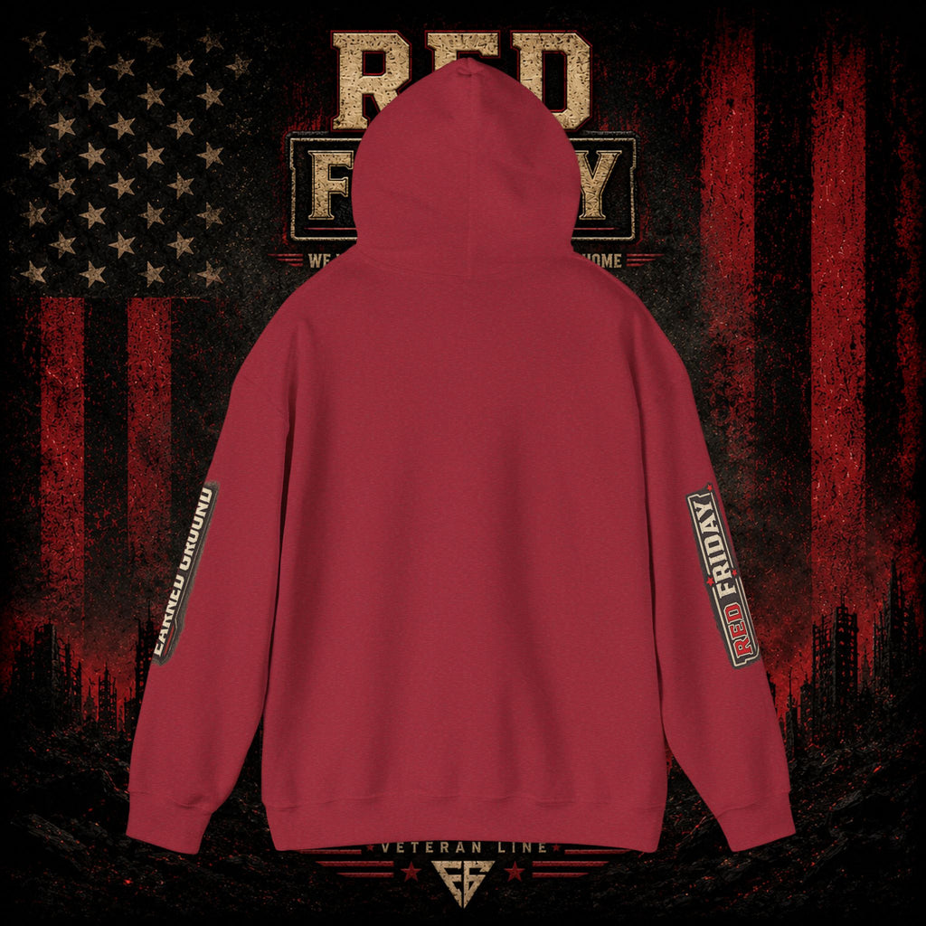 Red Friday Hoodie — " WE WEAR READ UNITL THE ALL COME HOME" Veterans American Flag Pullover