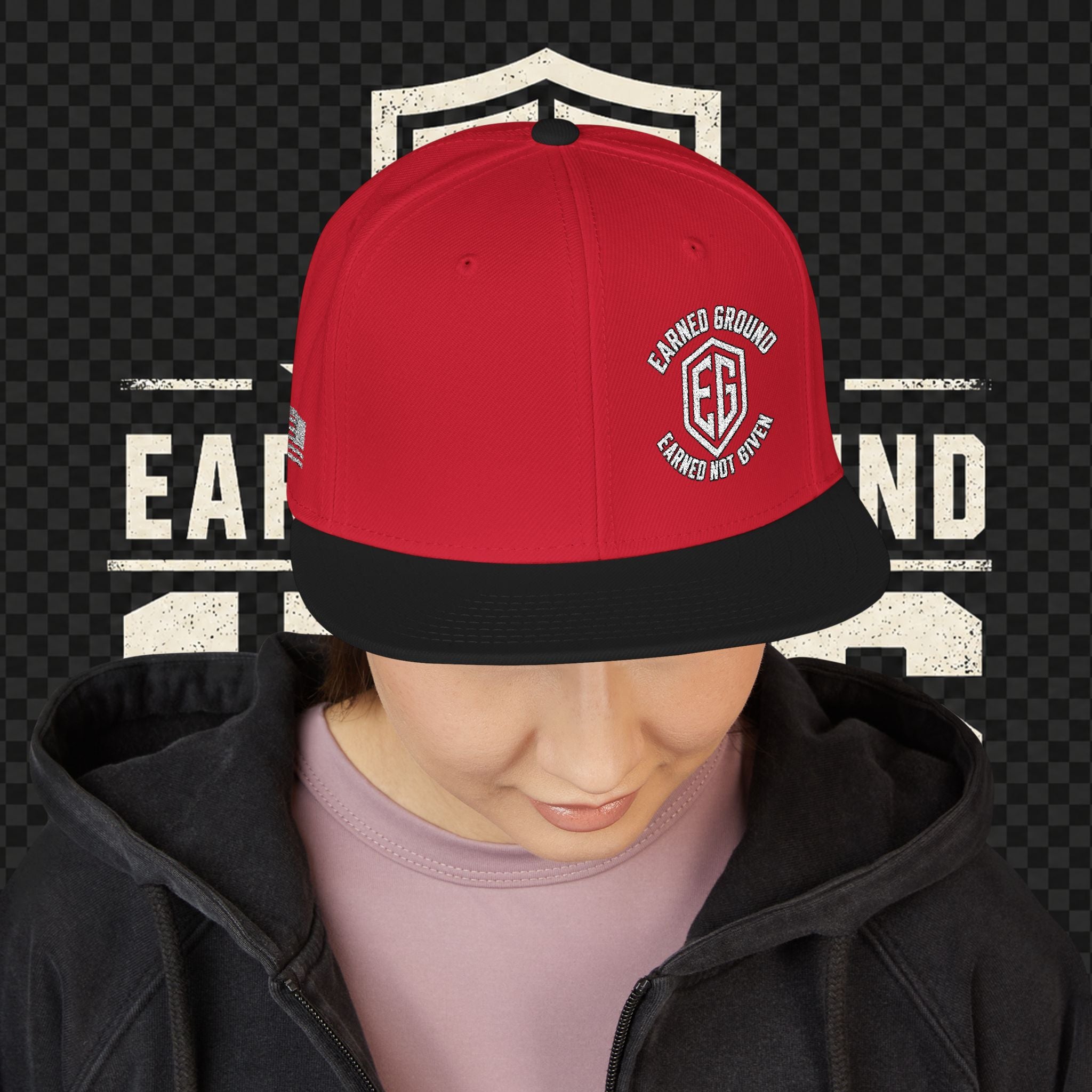 Earned Ground Embroidered Snapback Hat – Respect Is Earned Logo