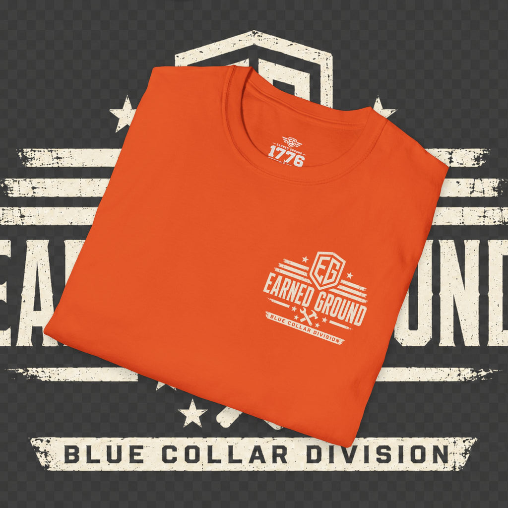 EARNED GROUND "BLUE COLLAR DIVISION" Coastal Calm Graphic T-Shirt