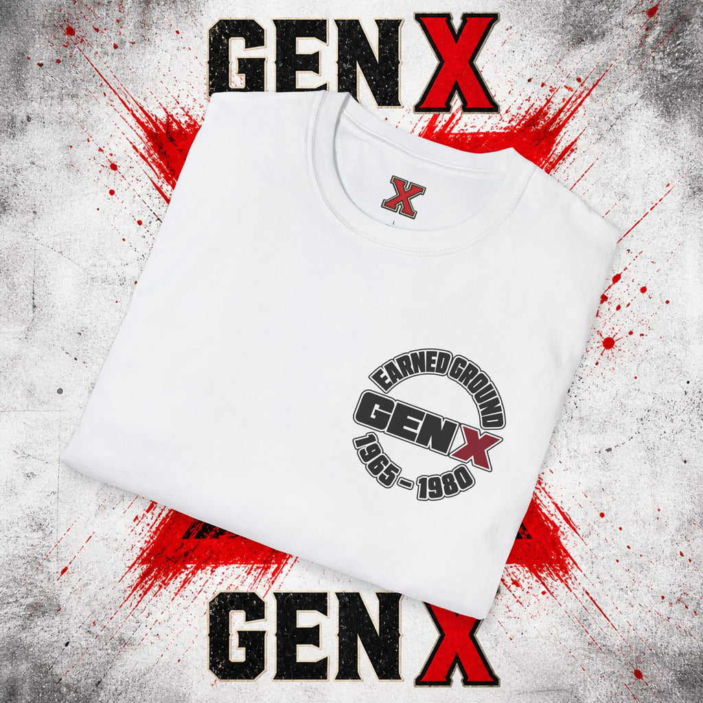 EARNED GROUD Gen X 1965–1980 Retro Logo T-Shirt