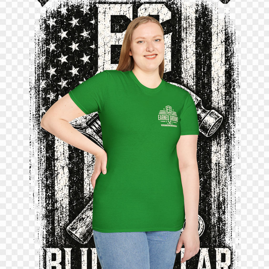 EARNED GROUND "BLUE COLLAR DIVISION" Coastal Calm Graphic T-Shirt