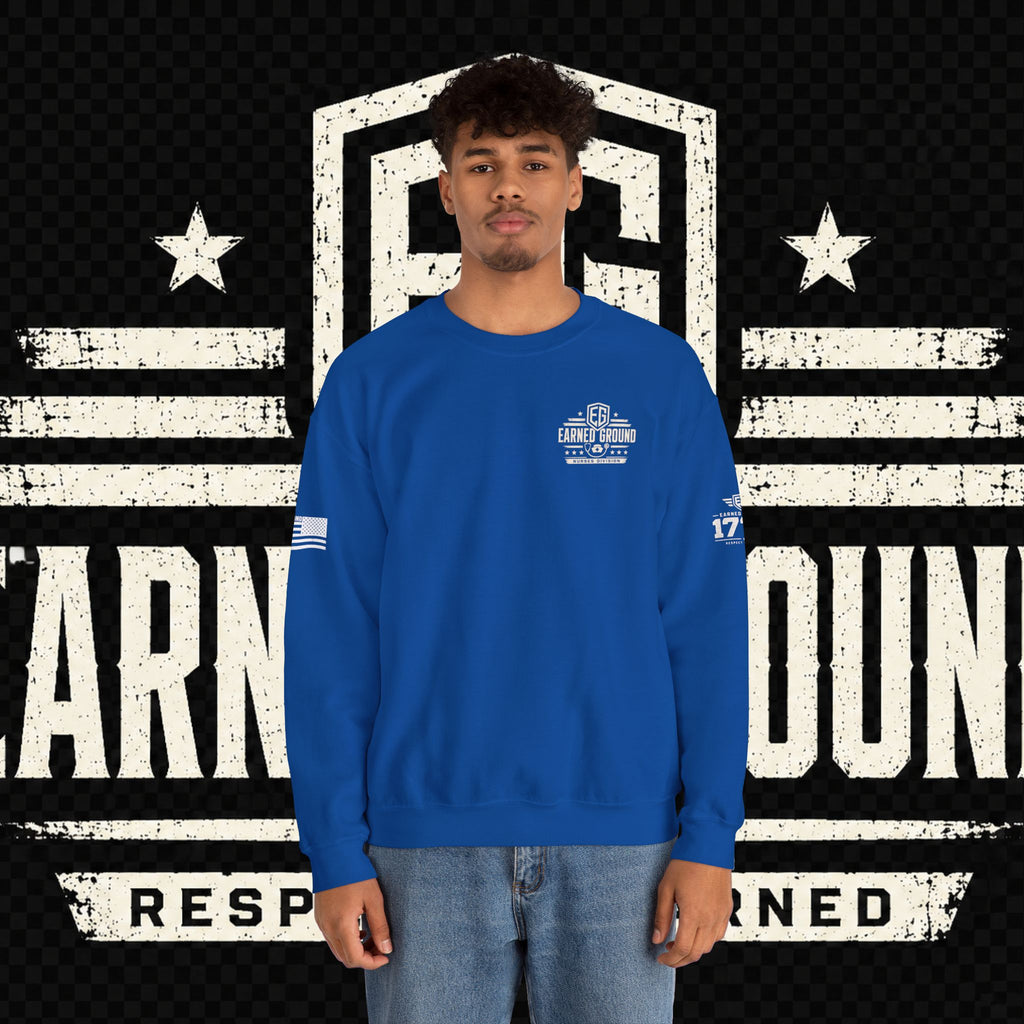 EARNED GROUND Nurses Division Crewneck Sweatshirt – Nurses Caduceus Badge Design