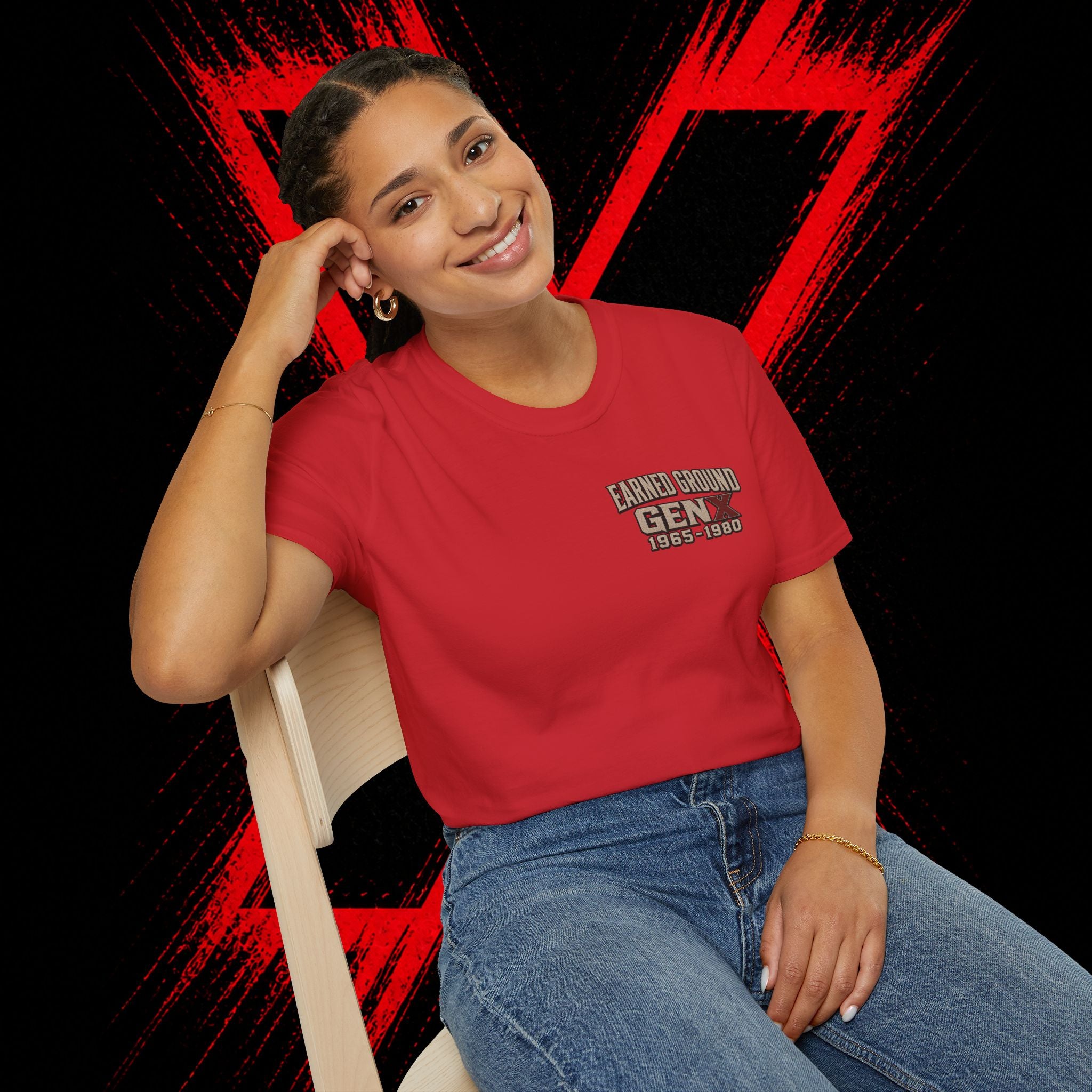 Earned Ground Gen X 1965–1980 Retro Vintage Tee— Gen X 1965–1980 Retro Vintage Tee