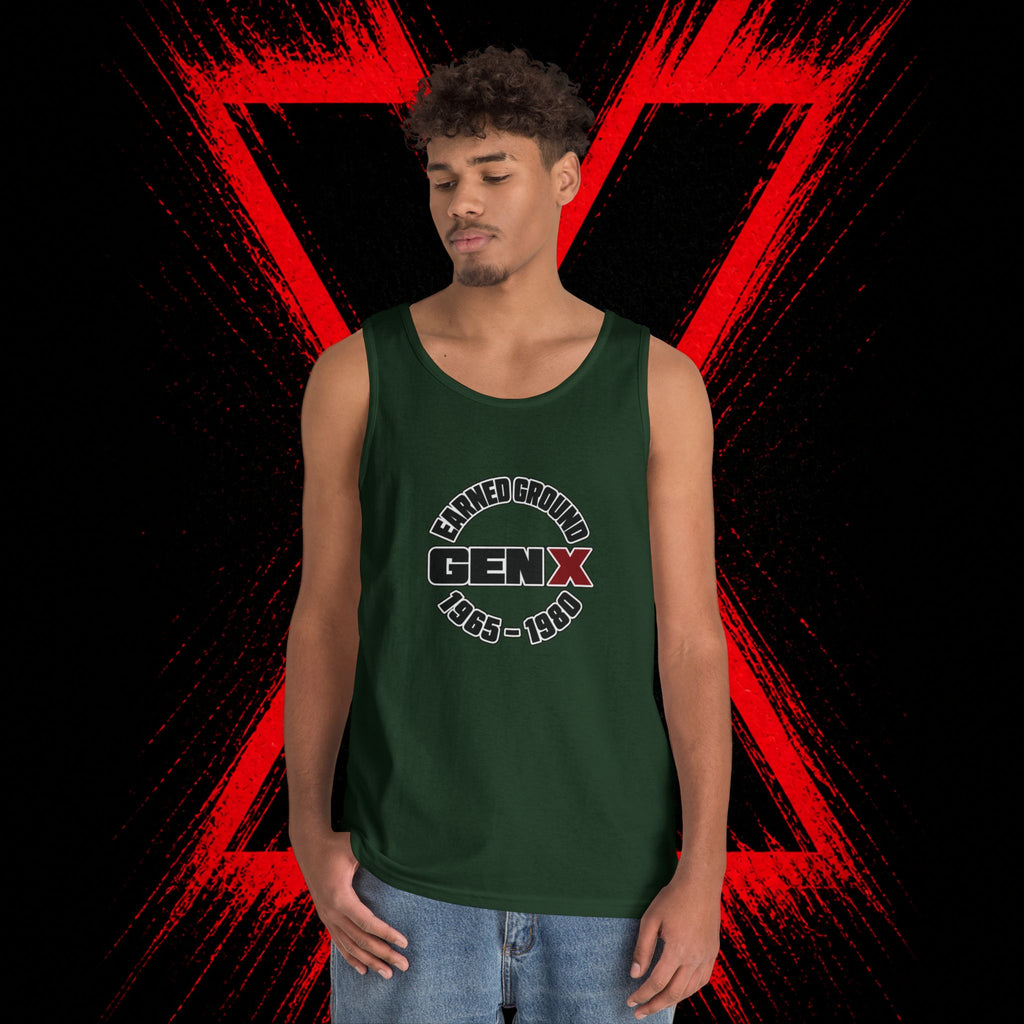 Gen X Tank Top - "Earned Ground" 1965–1980 Retro Logo Tank