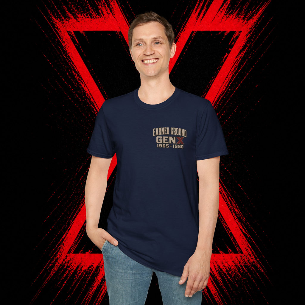 Earned Ground Gen X 1965–1980 Retro Vintage Tee— Gen X 1965–1980 Retro Vintage Tee