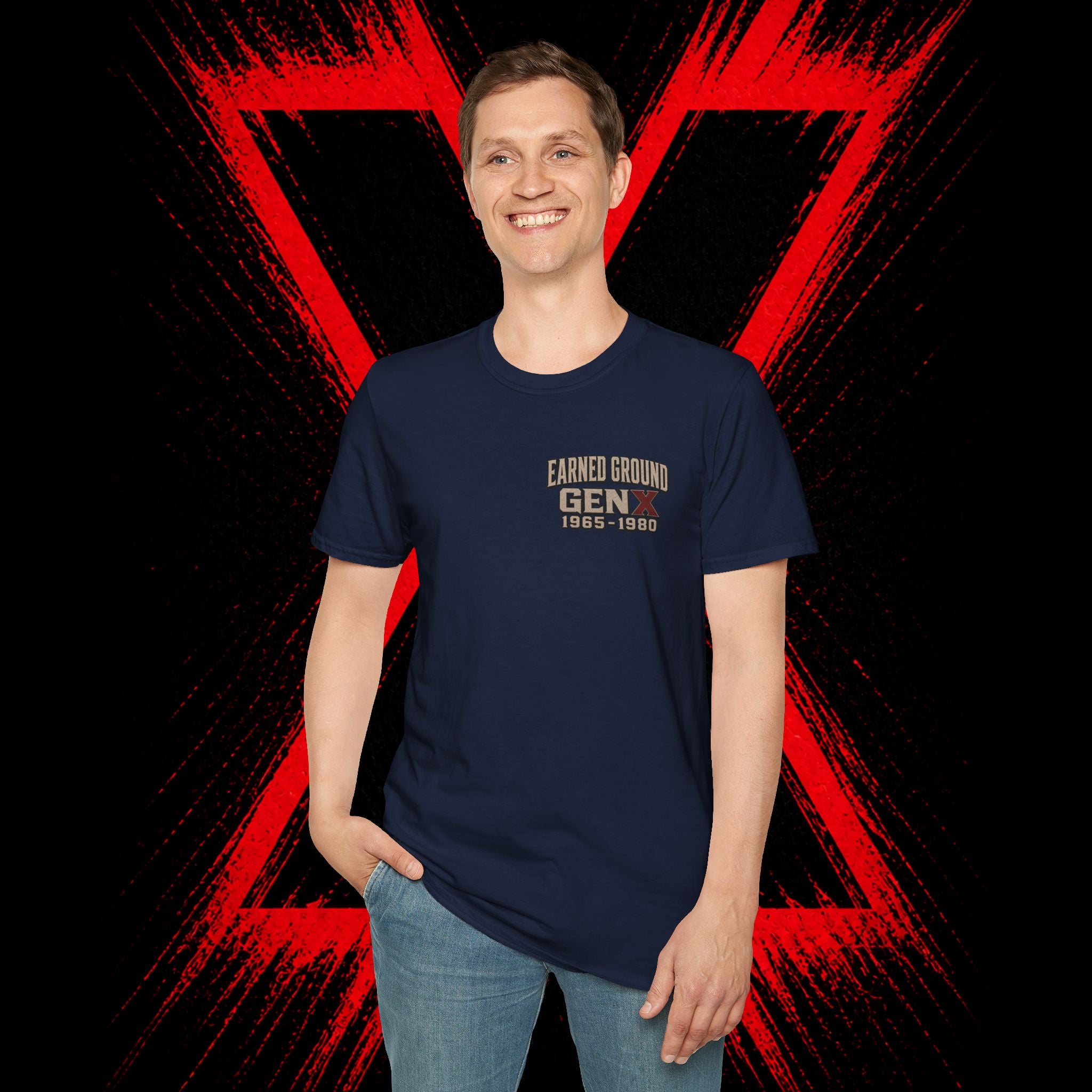 Earned Ground Gen X 1965–1980 Retro Vintage Tee— Gen X 1965–1980 Retro Vintage Tee