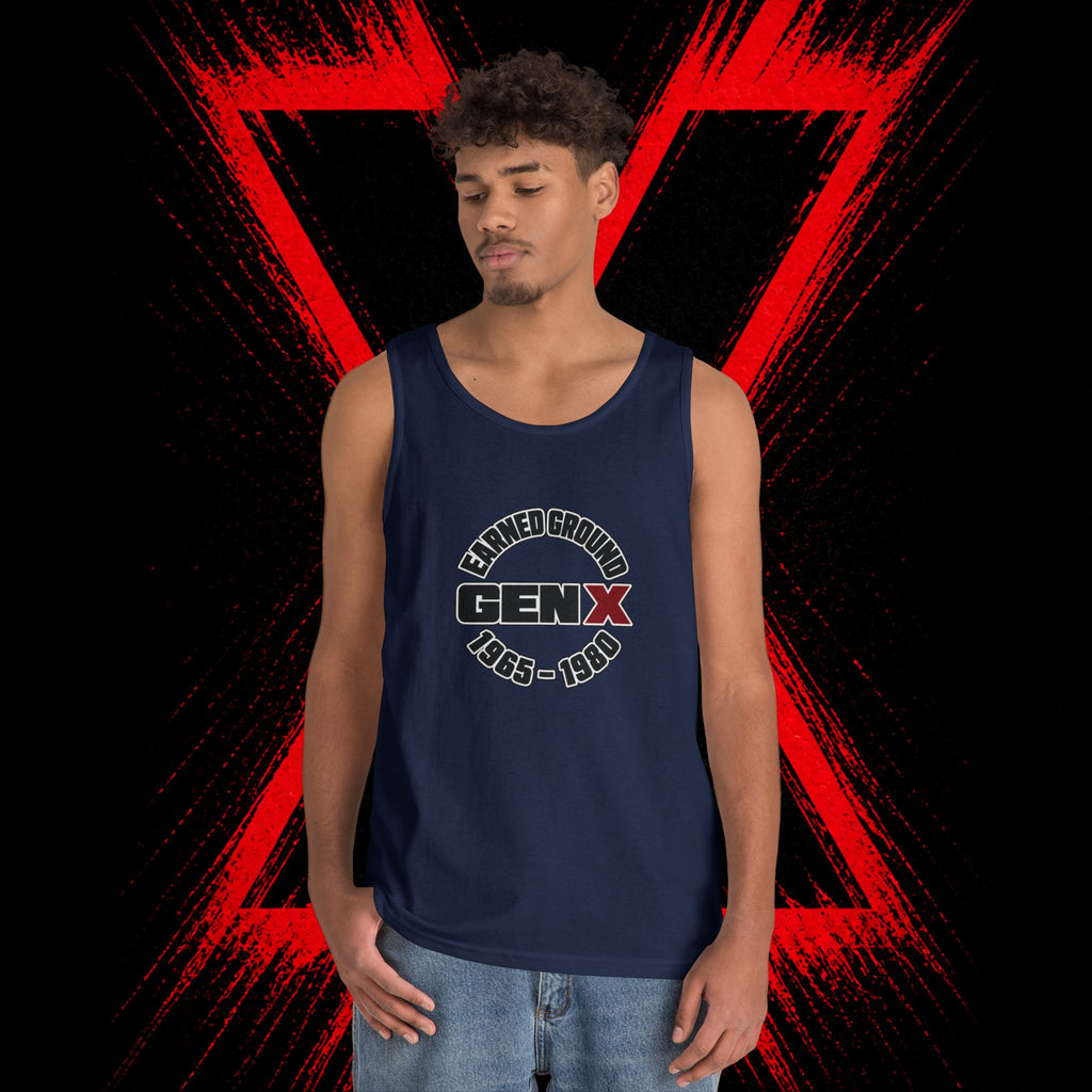 Gen X Tank Top - "Earned Ground" 1965–1980 Retro Logo Tank