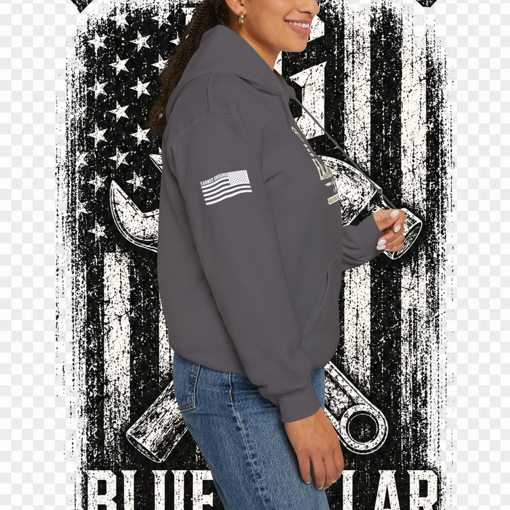 Earned Ground Blue Collar Hoodie – Blue Collar Division Hoodie