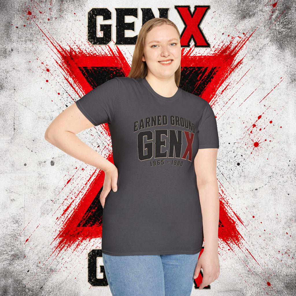 Earned Ground GEN X T-Shirt — 1965–1980 Retro Pride Tee