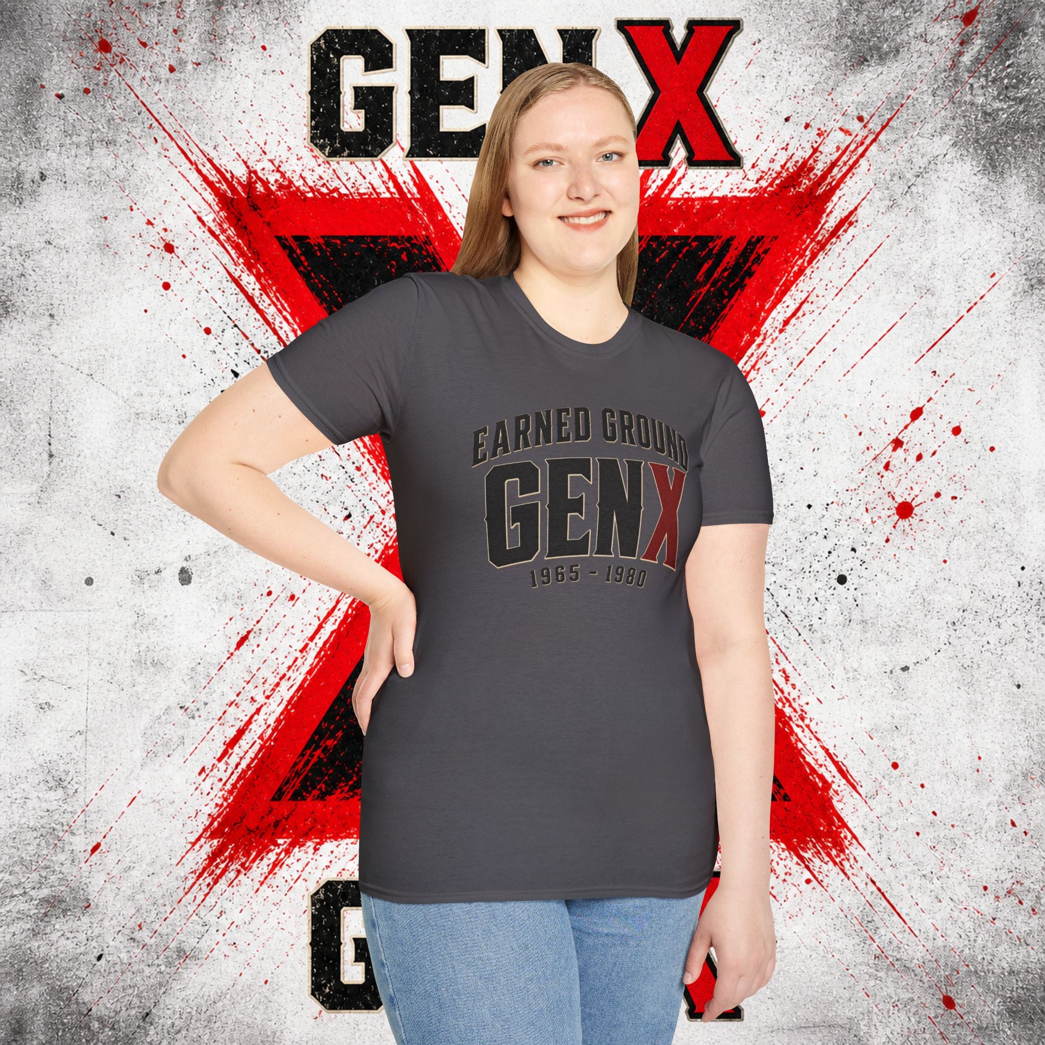 Earned Ground GEN X T-Shirt — 1965–1980 Retro Pride Tee