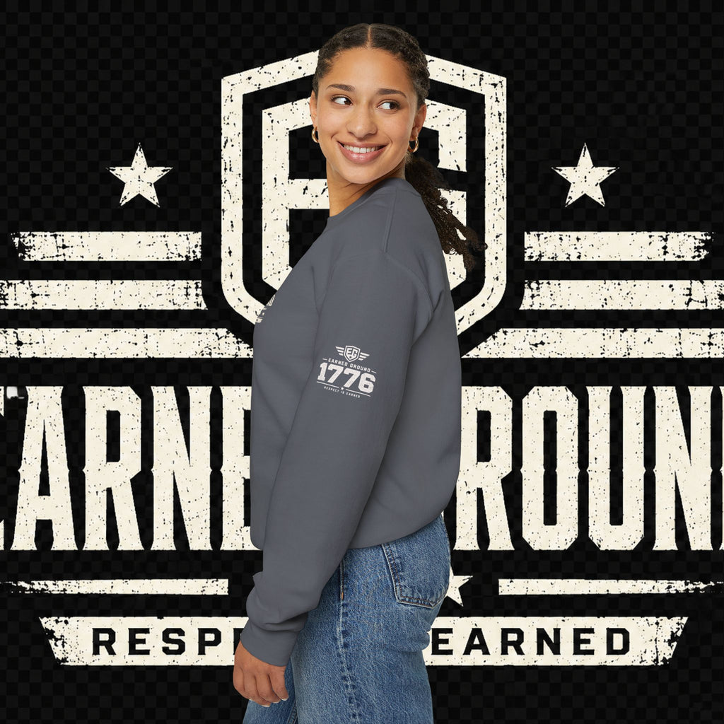 EARNED GROUND Nurses Division Crewneck Sweatshirt – Nurses Caduceus Badge Design