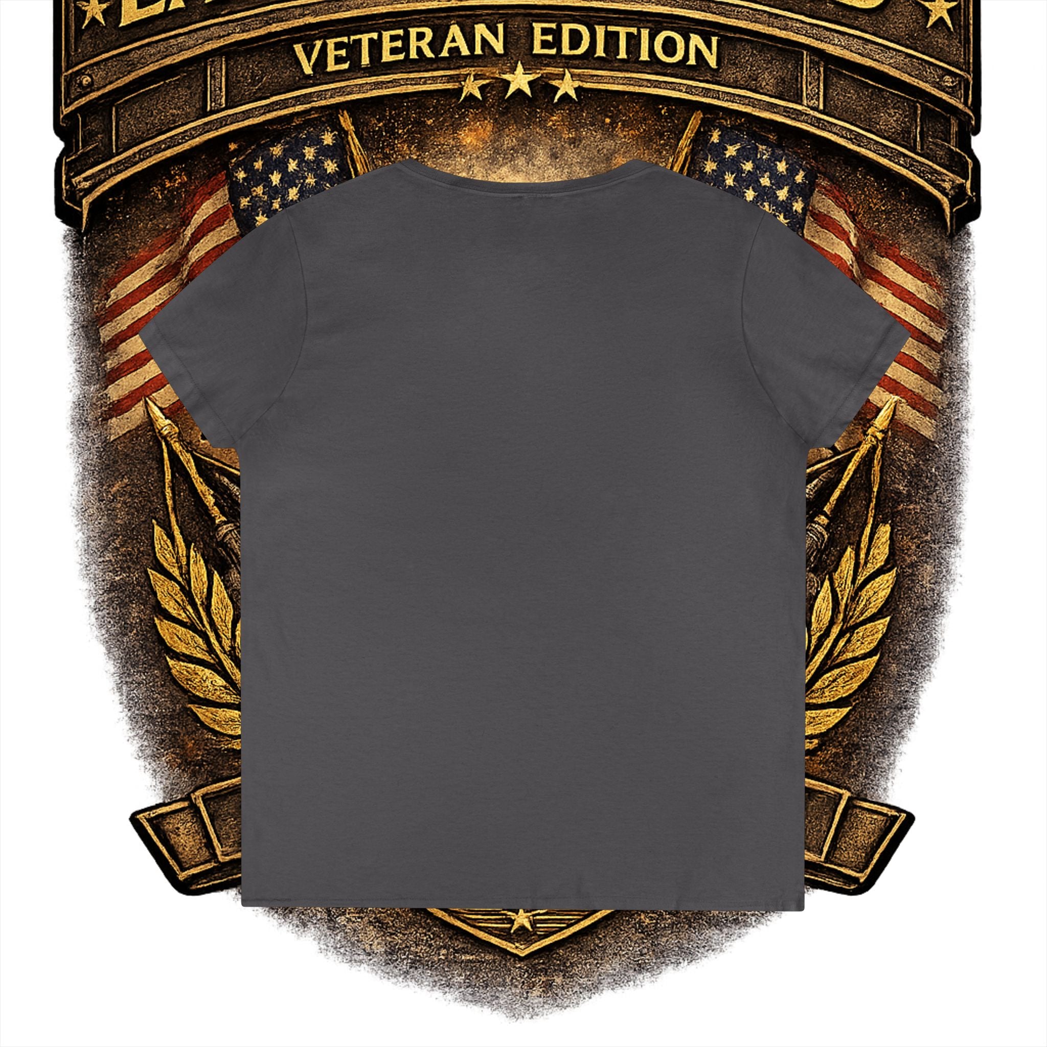 EARNED GROUND Female Veteran V-Neck T-Shirt — "Female Veteran" Edition"