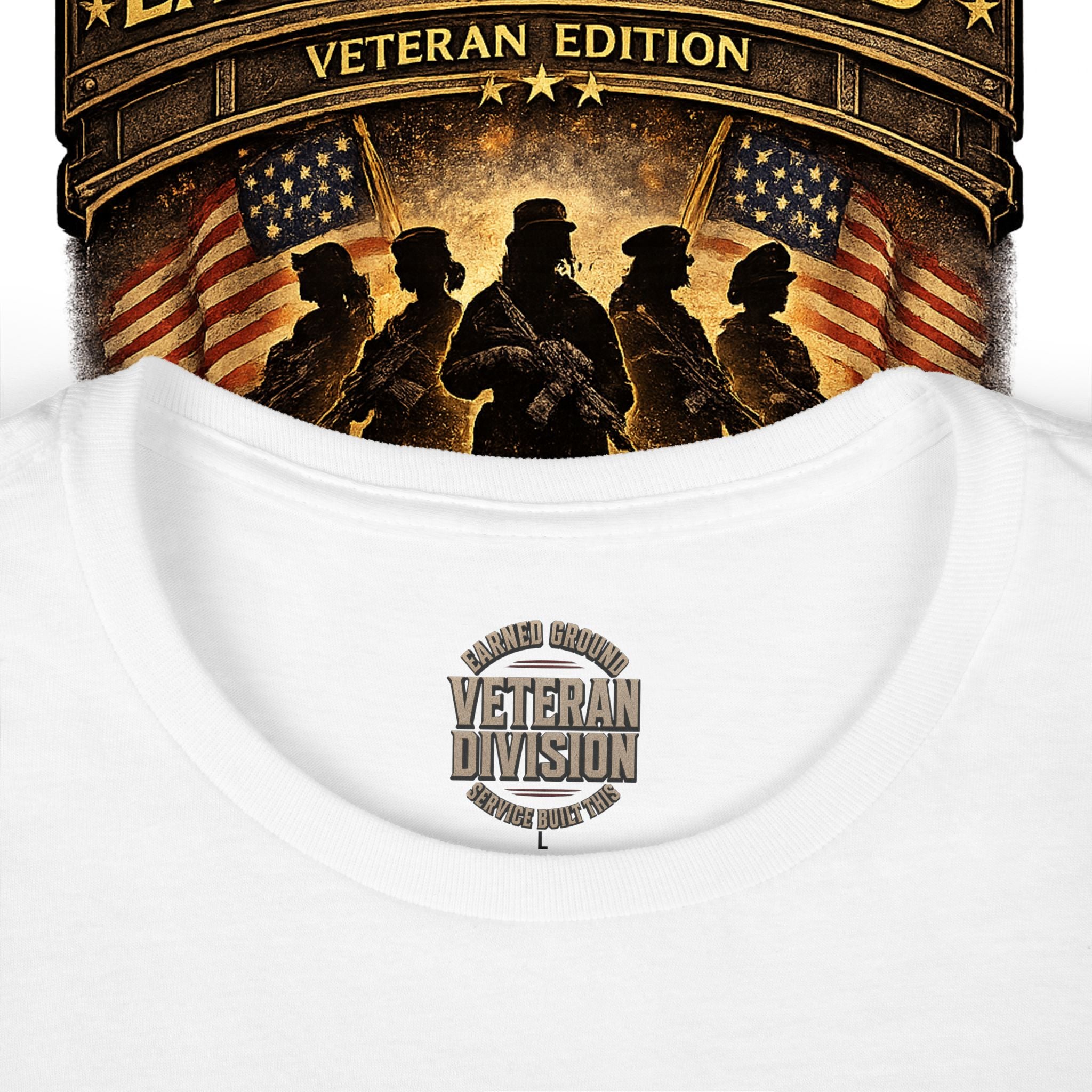 Earned Ground Female Veteran Patriotic Women's Tee - Female Veteran Patriotic Tee