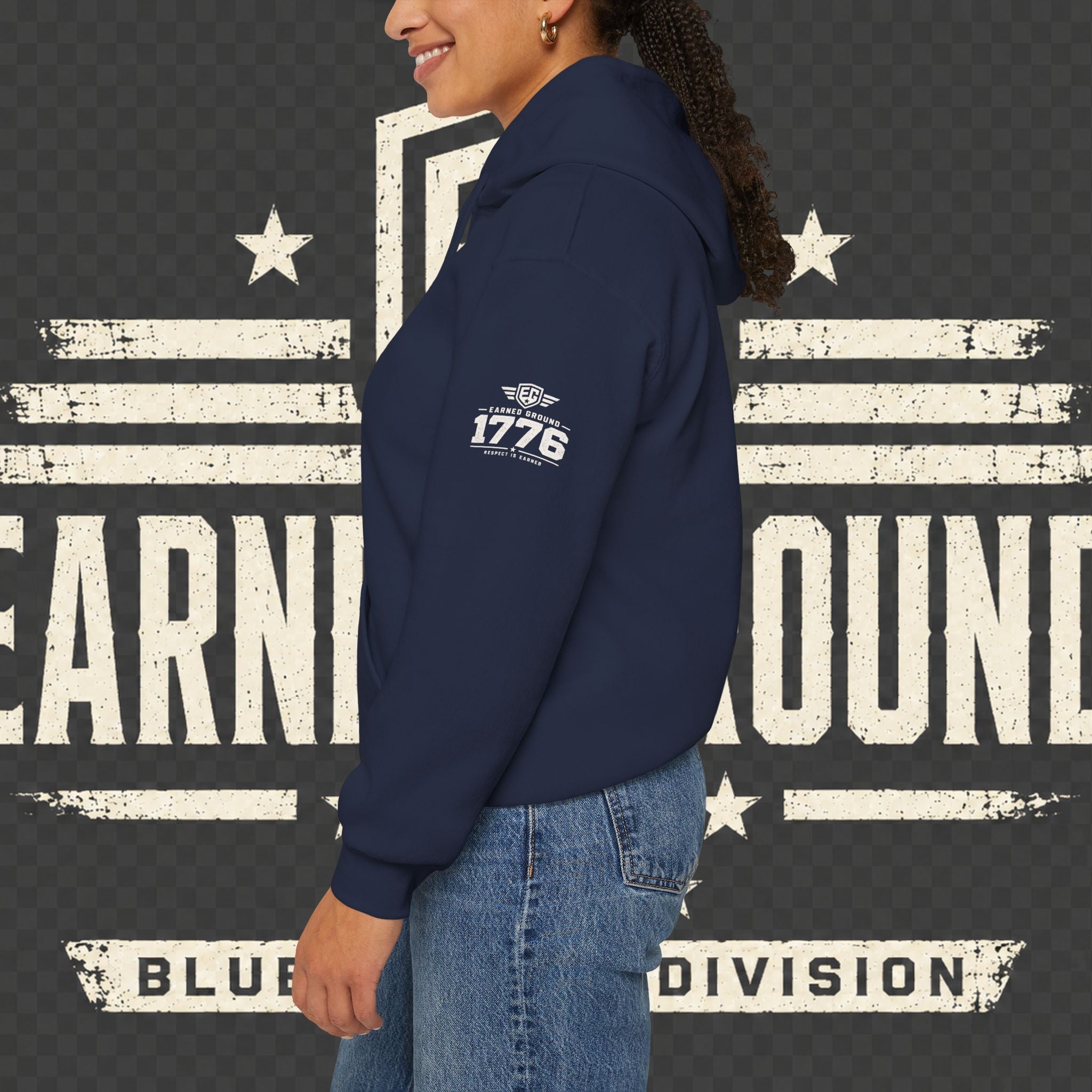 Earned Ground Blue Collar Hoodie – Blue Collar Division Hoodie