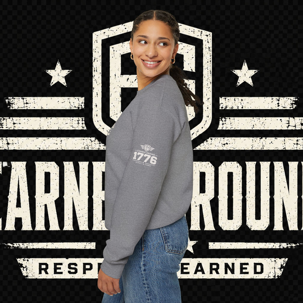 EARNED GROUND Nurses Division Crewneck Sweatshirt – Nurses Caduceus Badge Design