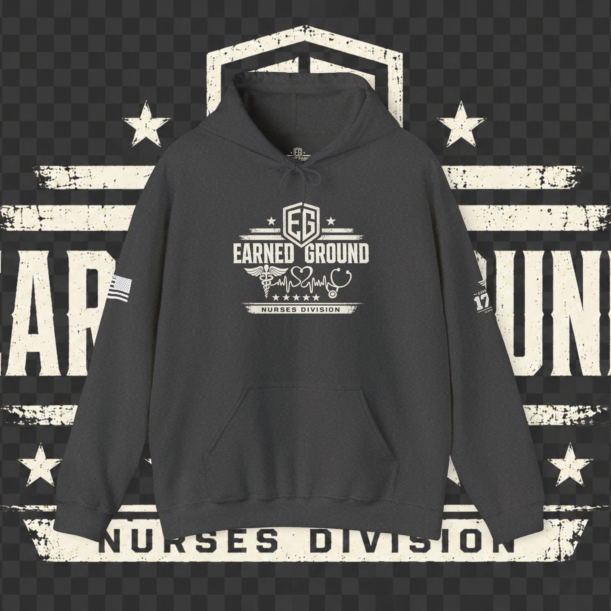 Earned Ground Nurses Division Hoodie — Nurse Tribute Pullover