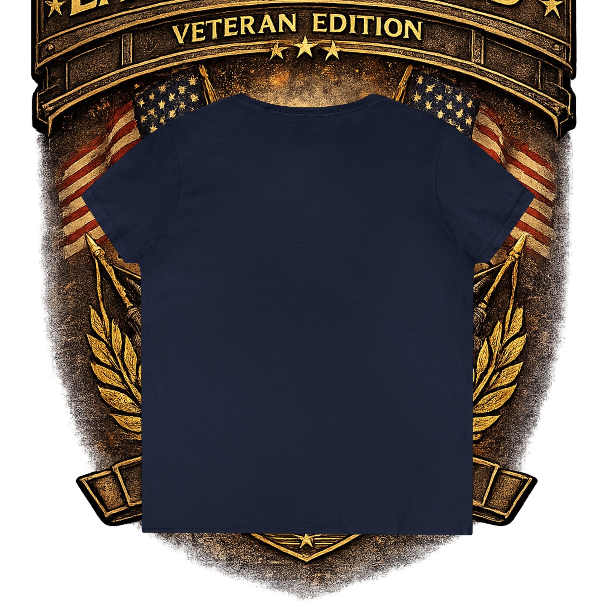 EARNED GROUND Female Veteran V-Neck T-Shirt — "Female Veteran" Edition"