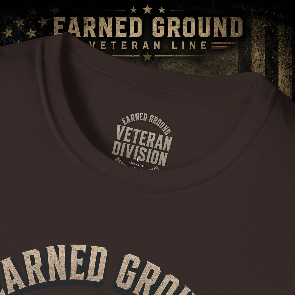 Earned Ground Veteran Division 'Service Built This'— Military Tribute Tee