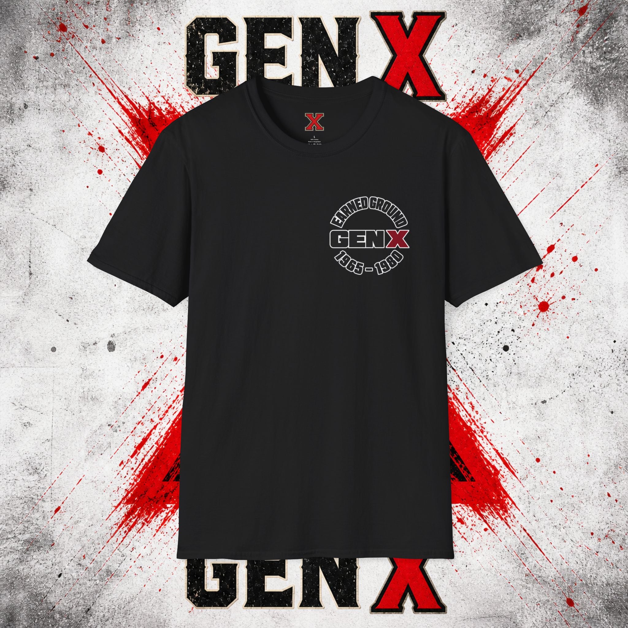 EARNED GROUD Gen X 1965–1980 Retro Logo T-Shirt