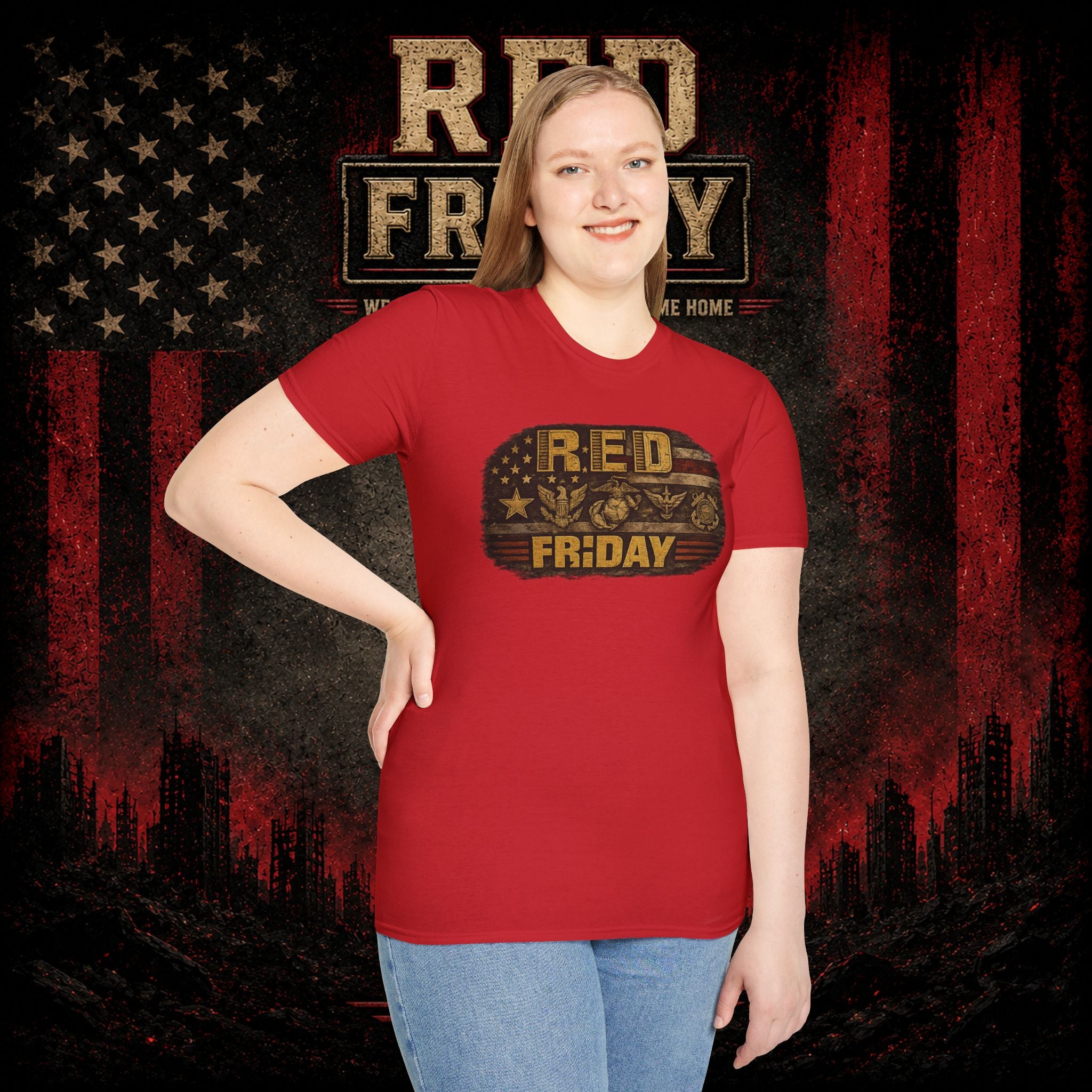 Red Friday T-Shirt – Patriotic 'Until They All Come Home' Support Tee