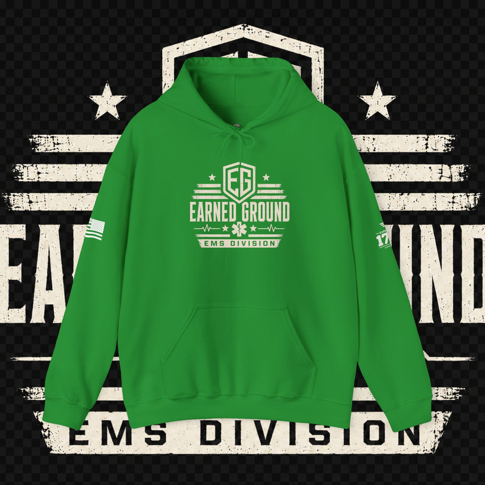 Earned Ground EMS Division Hoodie — Paramedic / EMT Tribute Pullover