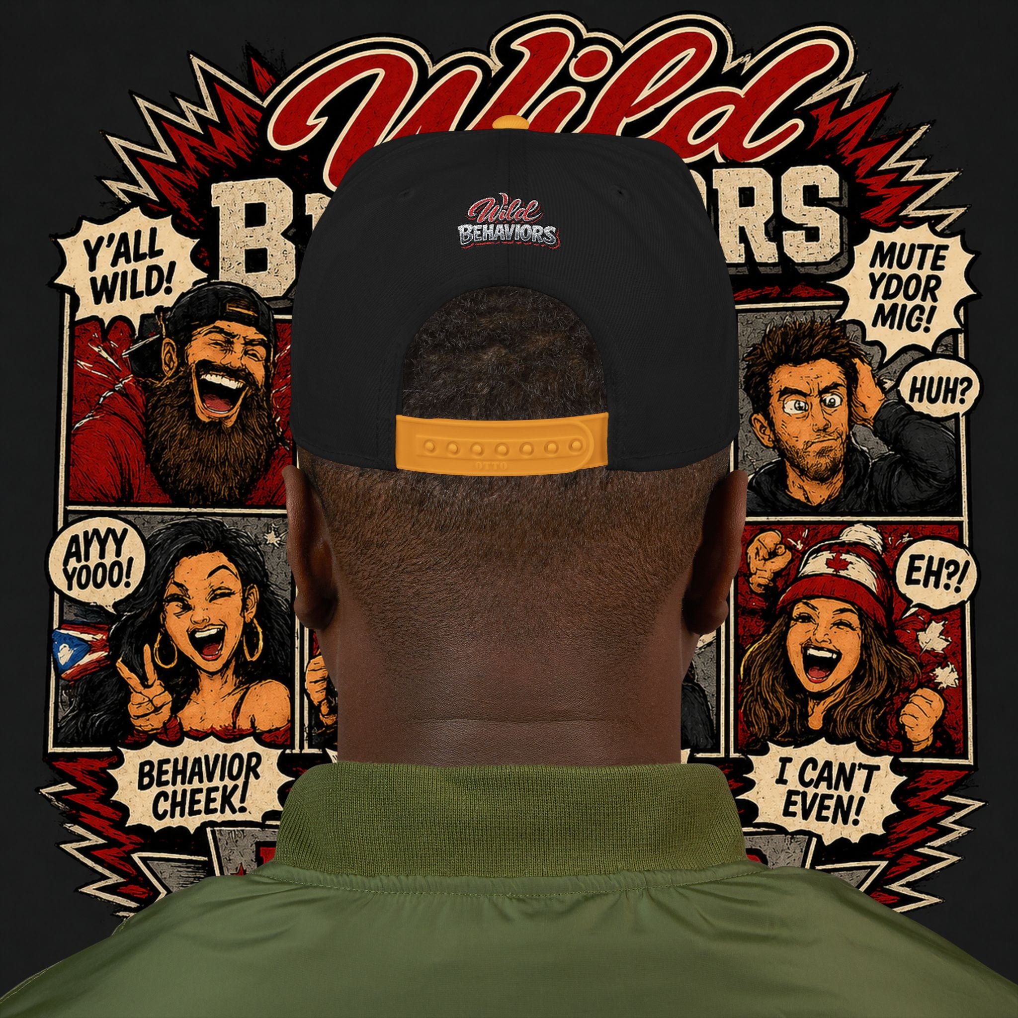 Earned Ground Cap Snapback Hat — 'Wild Behaviors' Embroidered Earned Ground Cap