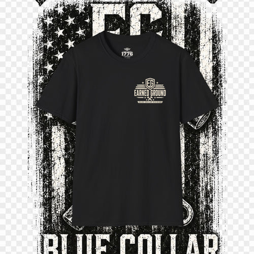 EARNED GROUND "BLUE COLLAR DIVISION" Coastal Calm Graphic T-Shirt