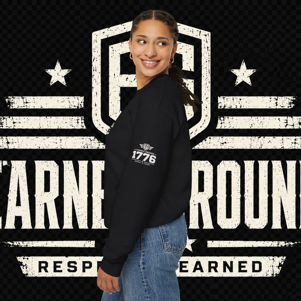 EARNED GROUND Nurses Division Crewneck Sweatshirt – Nurses Caduceus Badge Design