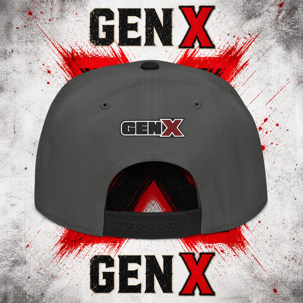 Gen X Embroidered Flat Bill Ball Cap — Gen X Proud 1965–1980