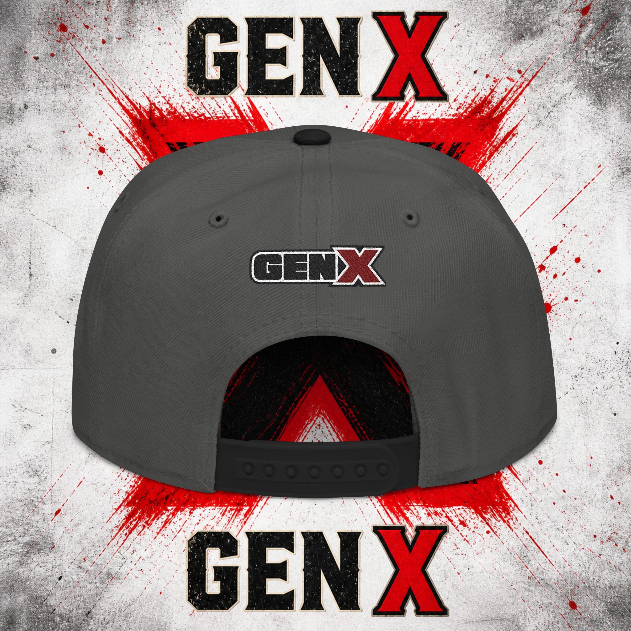 Gen X Embroidered Flat Bill Ball Cap — Gen X Proud 1965–1980