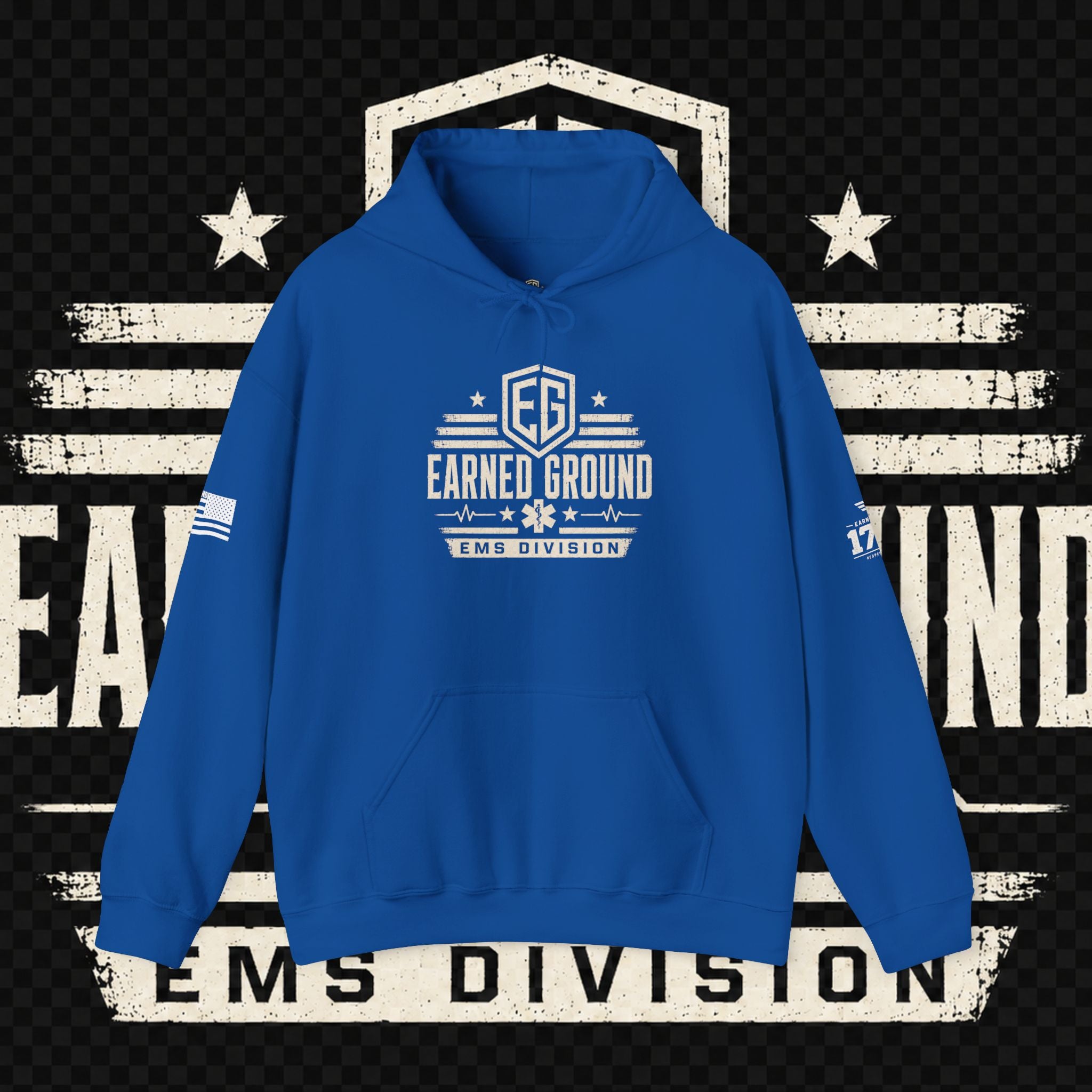Earned Ground EMS Division Hoodie — Paramedic / EMT Tribute Pullover