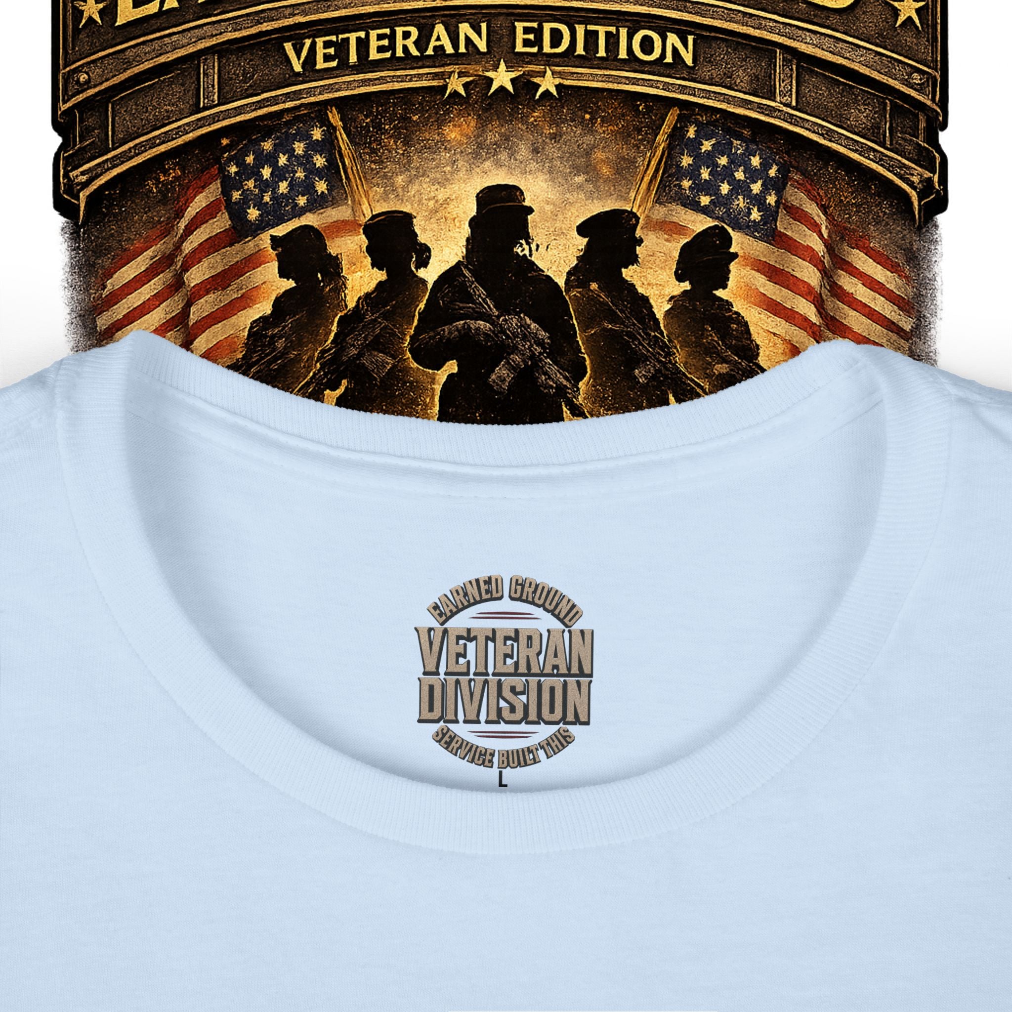 Earned Ground Female Veteran Patriotic Women's Tee - Female Veteran Patriotic Tee