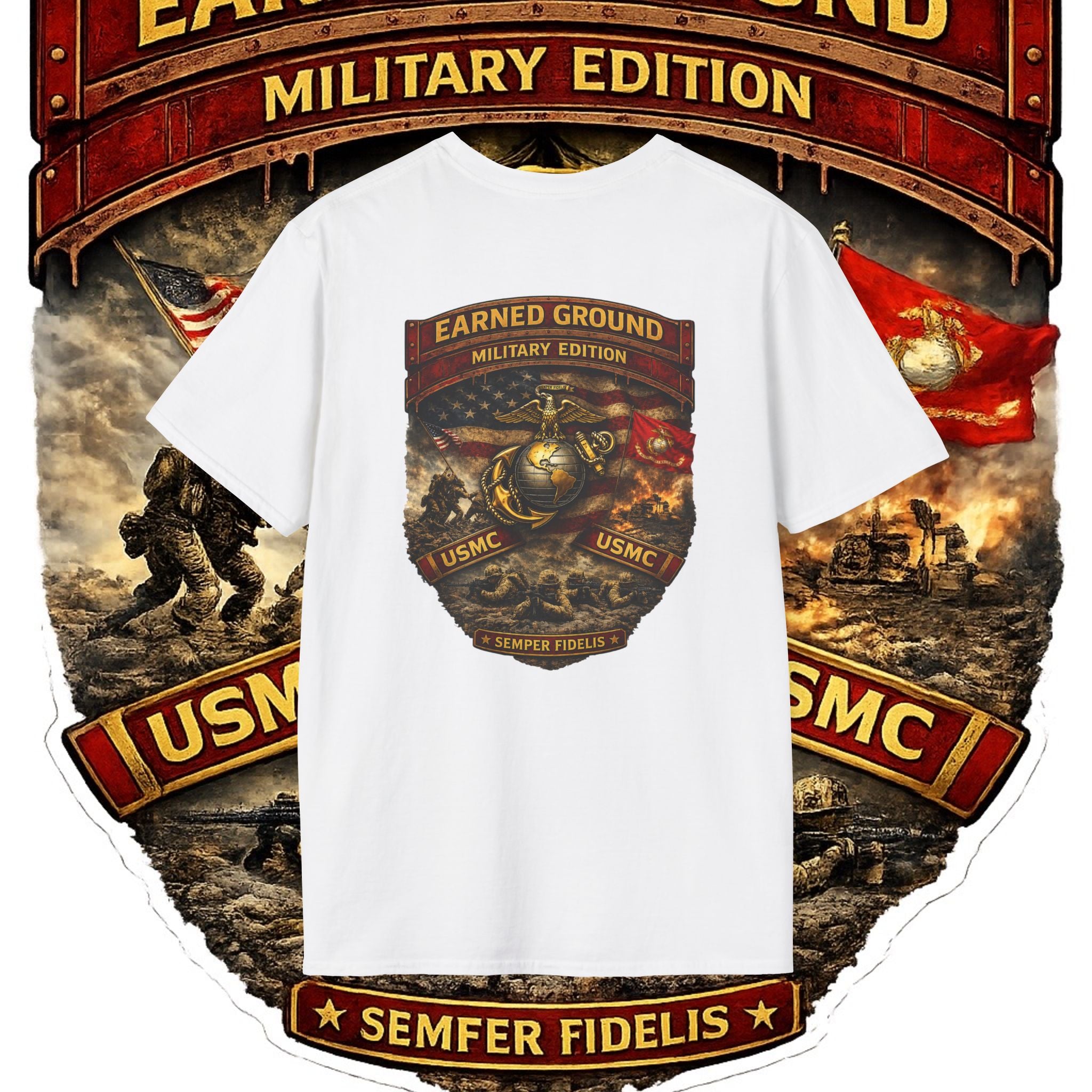 Earned Ground Military Edition USMC — USMC Military Tribute Pocket Tee
