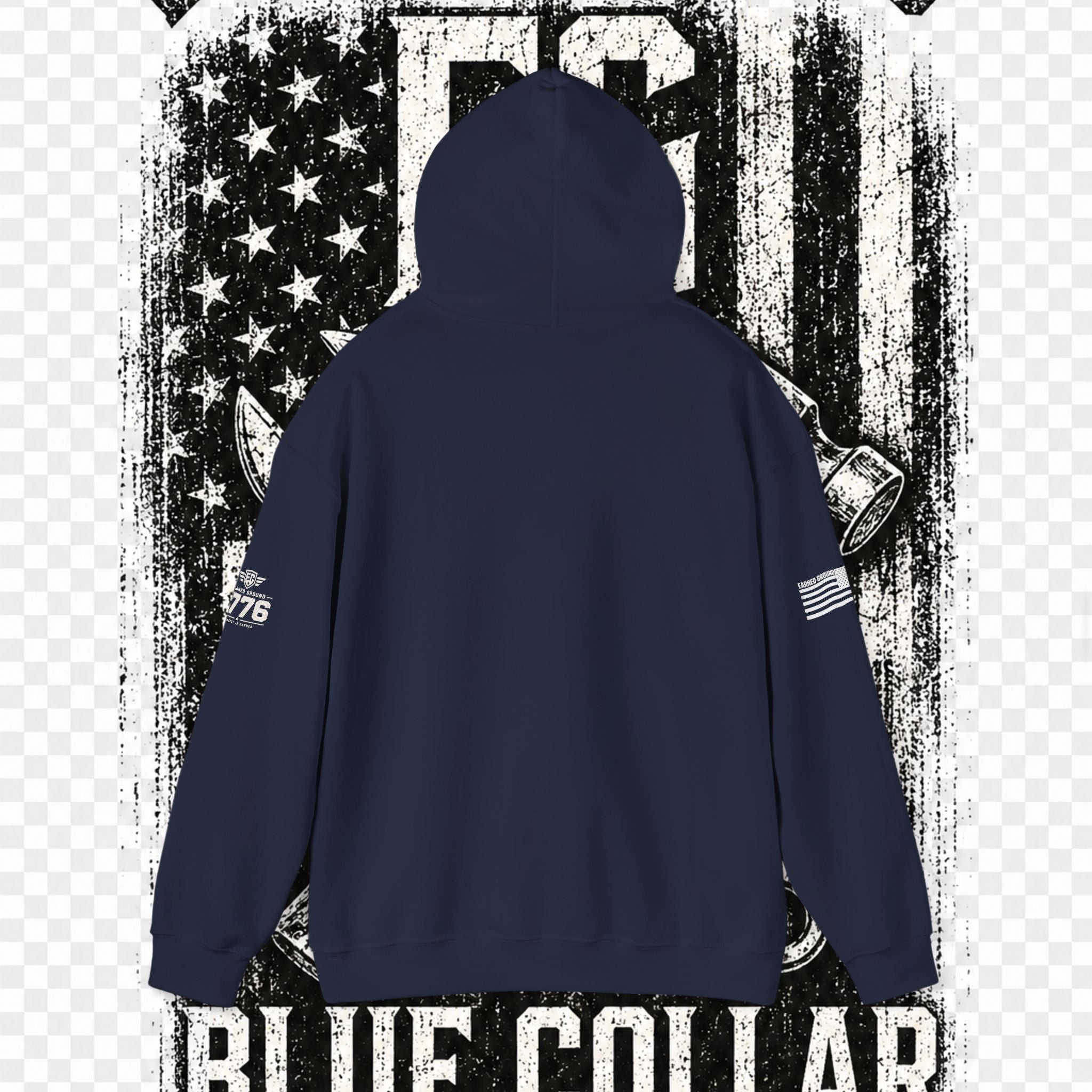 Earned Ground Blue Collar Hoodie – Blue Collar Division Hoodie