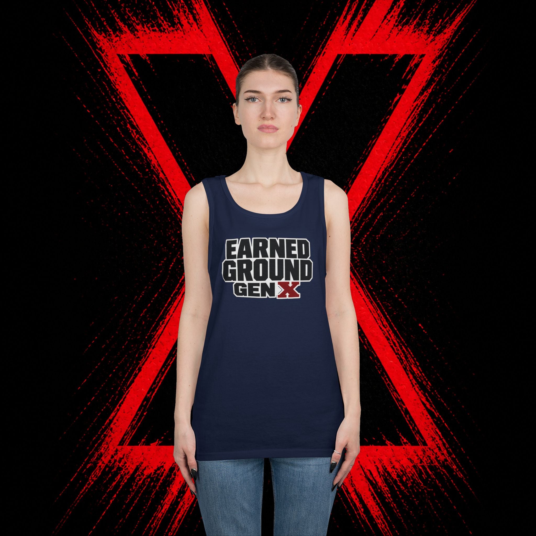 Earned Ground Gen X Tank Top - Vintage Retro Graphic