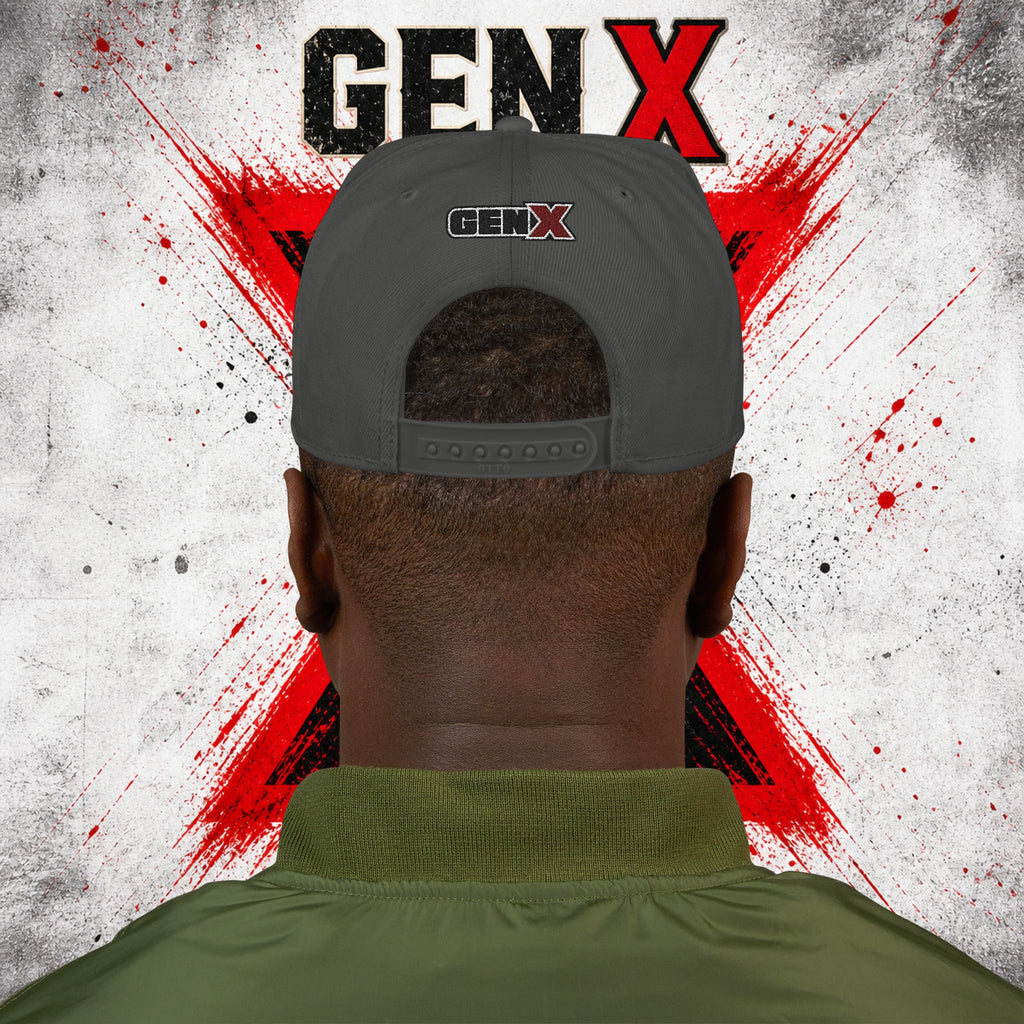 Gen X Embroidered Flat Bill Ball Cap — Gen X Proud 1965–1980